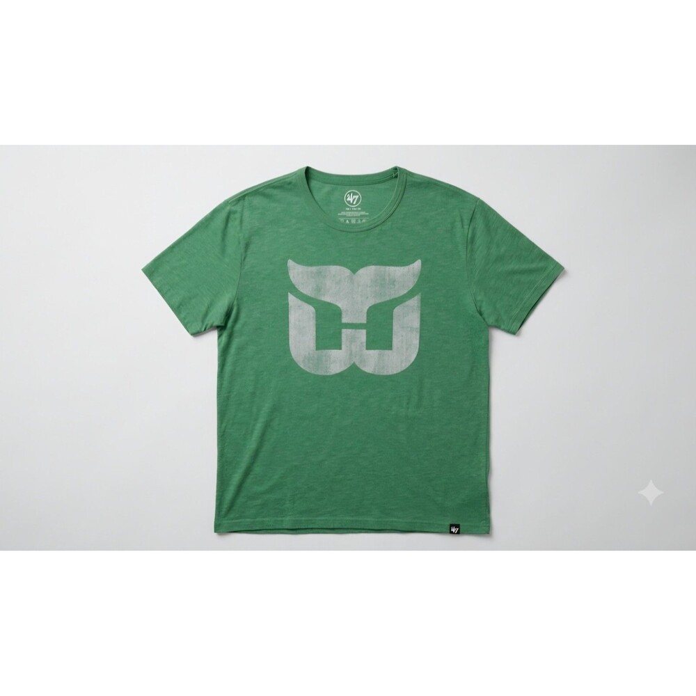 Retro 47 Hartford Whalers T Shirt Mens XXL Green Distressed NHL Hockey Logo Tee